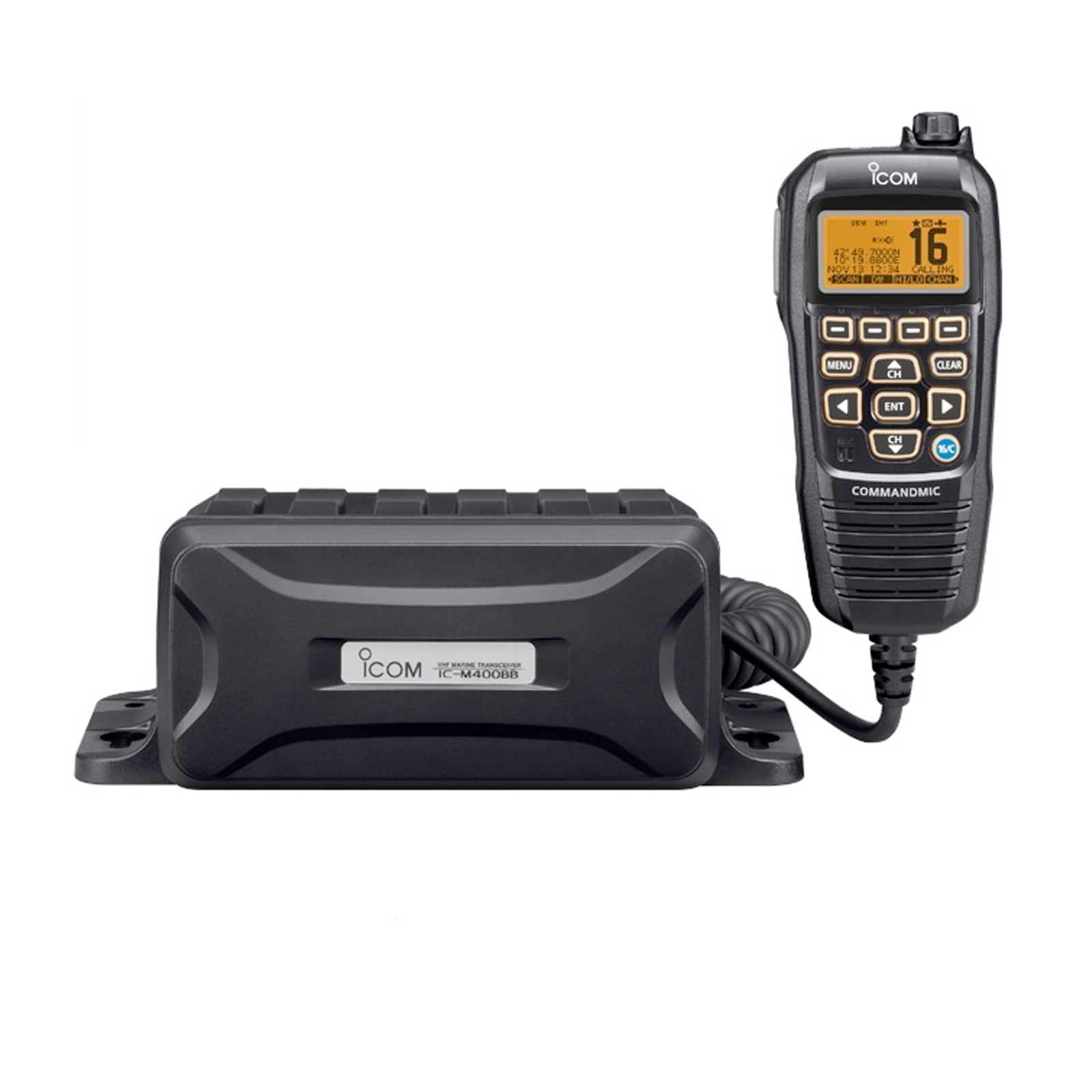 Telestar System Telecommunications Rome (Italy) mobile radios for sea transportation ICOM IC-M400BBE